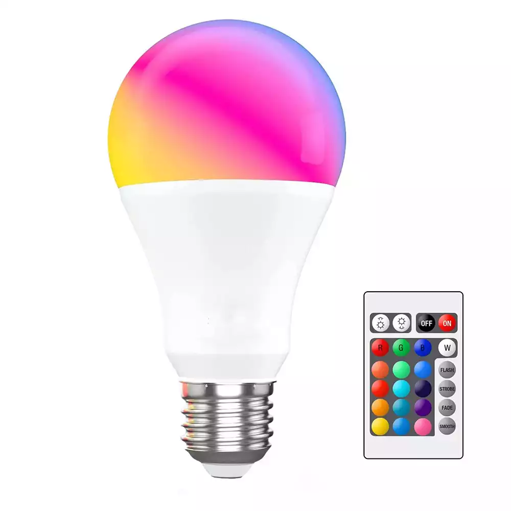 Bombilla LED RGB que cambia de color con mando a distancia